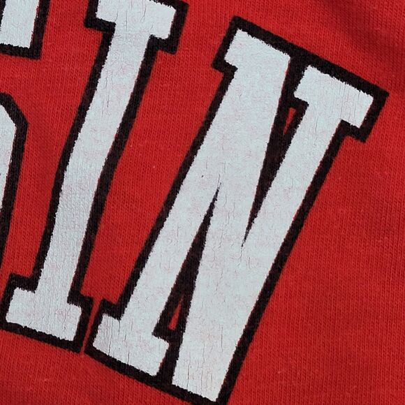 Vintage 80s Wisconsin Shirt Womens M/L Red - Picture 14 of 16